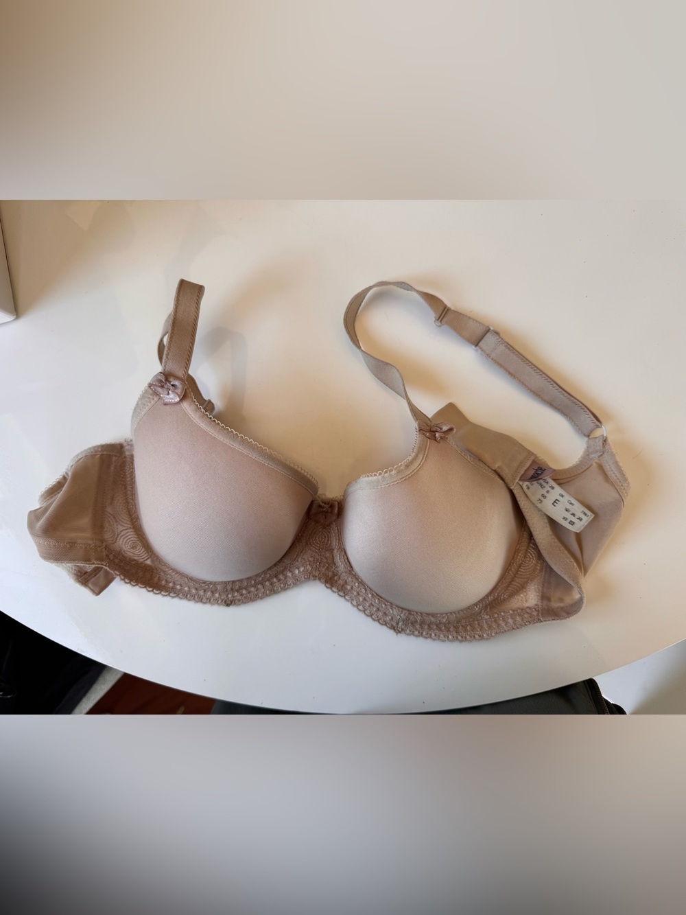 Panache Beige/Nude Smooth T-Shirt Bra with Lace Band